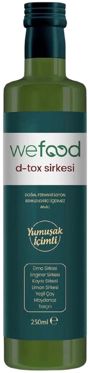 Wefood D-Tox Azijn – Azijnmix met Appel, Artisjok, Abrikoos & Citroen – Groene Thee, Peterselie & Kaneel – 250 ml
