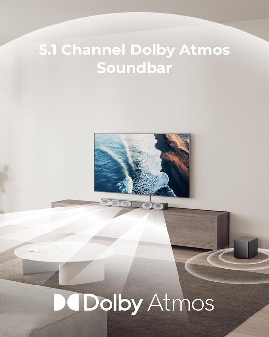 Mini soundbar - Zwart - 340 W - 5.1-kanaals Dolby Atmos soundbar met subwoofer - Voor thuisbioscoop van MINI — afbeelding 2