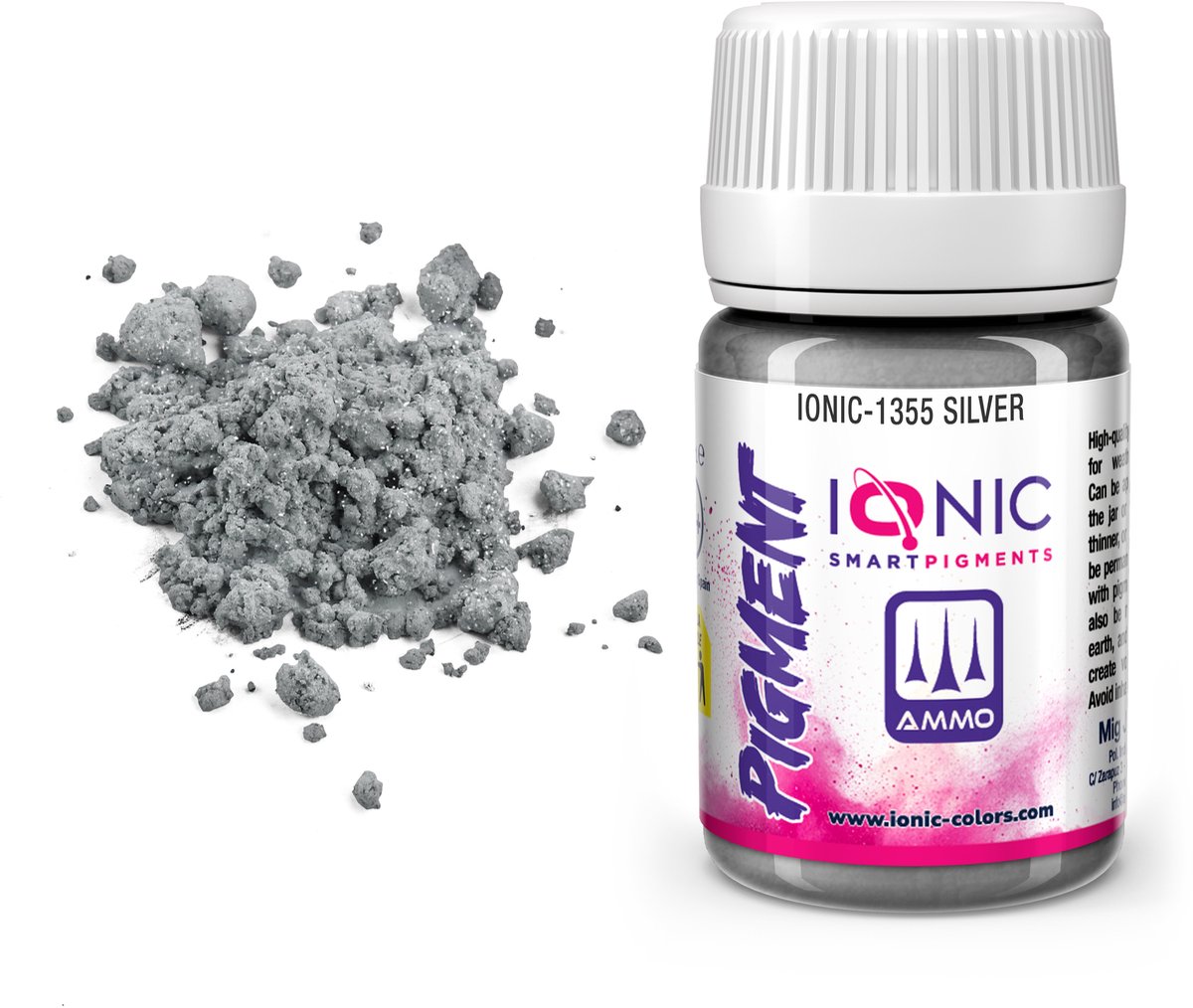 AMMO by Mig Jimenez Modelbouwdecoratie - MIG IO1355 Ionic Smart Pigments - Zilver - 35ml Effecten potje