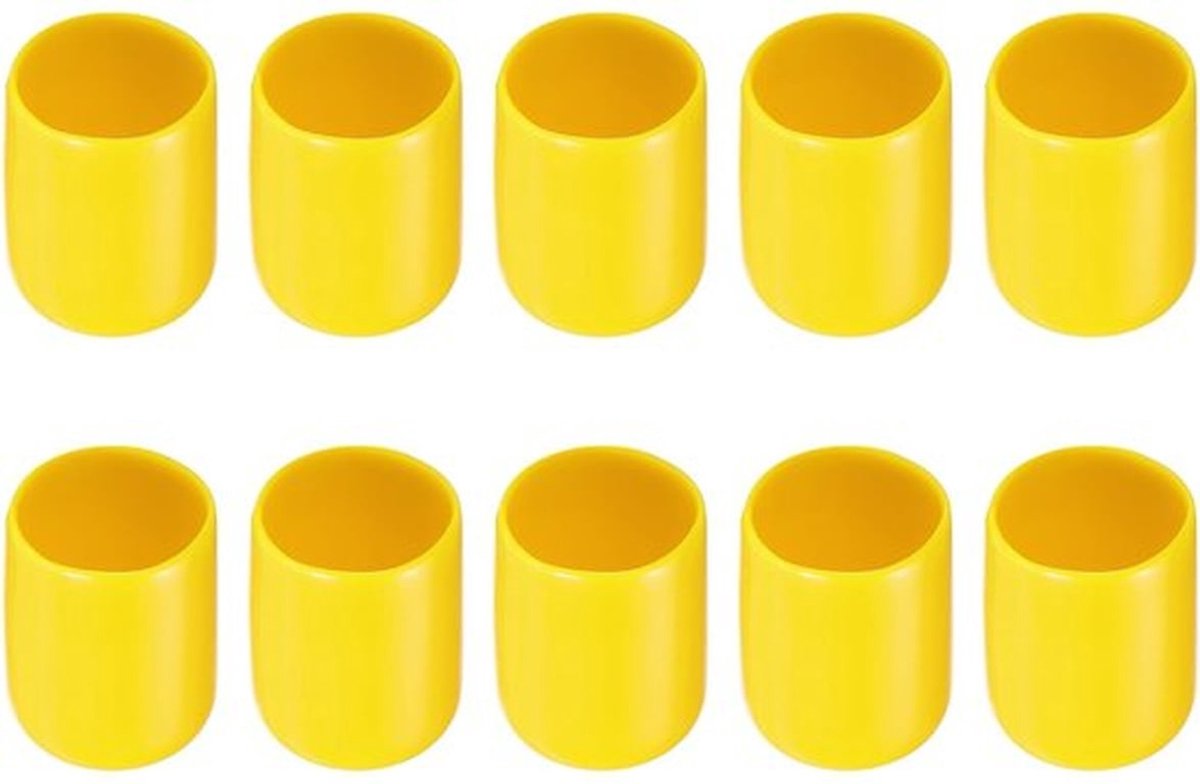 Eindkappen 10 Pack - Rubber Eindkappen - Schroefdraad Bescherming - Stofisolatie - Roestpreventie - 16mm Binnendiameter - Beschermkappen