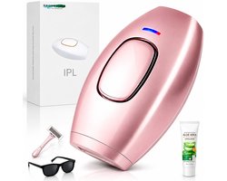 BronStore® IPL Laser Ontharingsapparaat - Ontharing Apparaat voor Dames & Heren - Epileerapparaat & Ontharingsapparaten - Inclusief Beschermbril, Scheermes & Aloë Vera Lotion