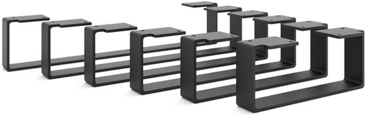 Meubelpoten 10 cm - Meubelpoten Set van 4 - Kastpoten - Bankpoten - Verstelbaar - Zwart, Hoogwaardig Staal