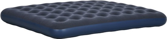 Opblaasbaar matras voor 2 personen, met geïntegreerde handpomp, gevlokt oppervlak, blauw — afbeelding 5