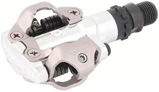Pedaalset Shimano SPD M520 met plaatjes SM-SH51 - zilver — afbeelding 2