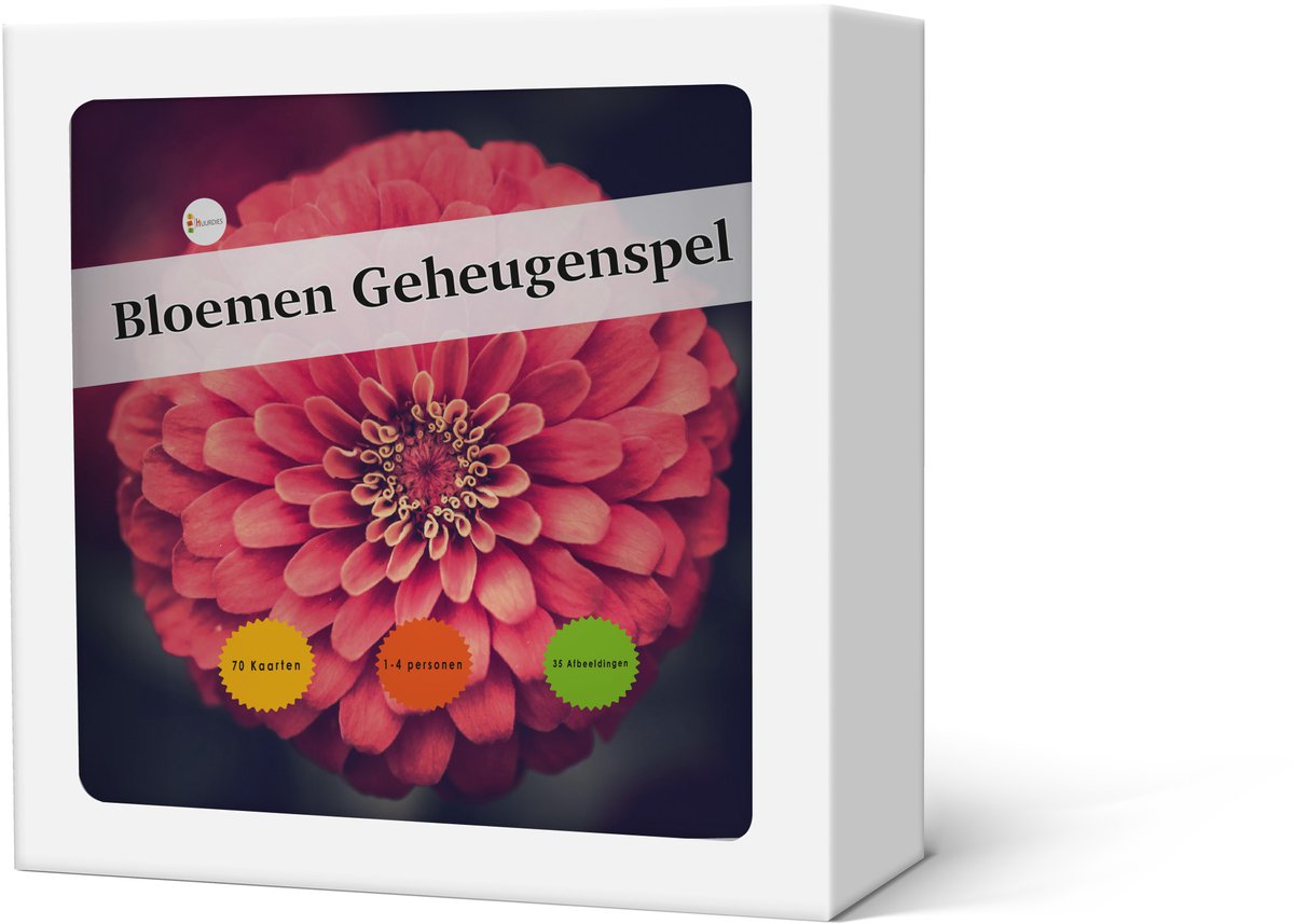 Geheugenspel Bloemen - Kaartspel 70 kaarten - gedrukt op karton