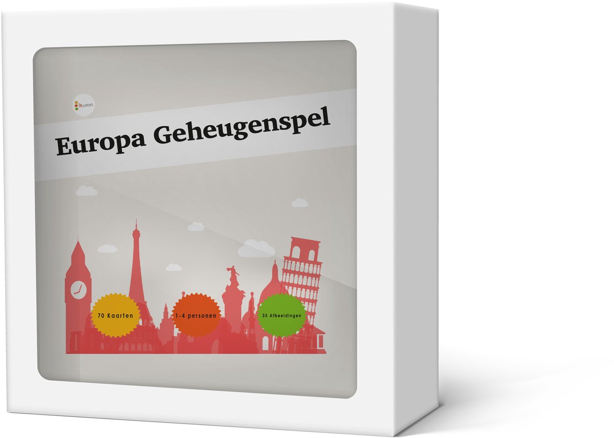 Geheugenspel Europese Landen - Kaartspel 70 kaarten - gedrukt op karton