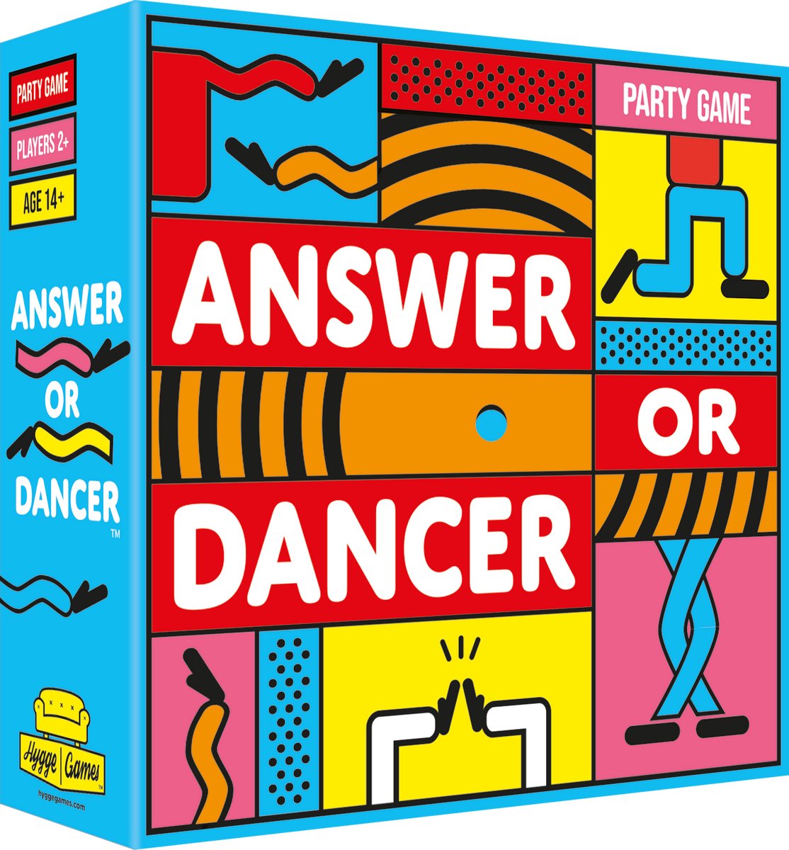 Koelkastpoezie gezelschapsspel Answer or dancer partyspel quiz.