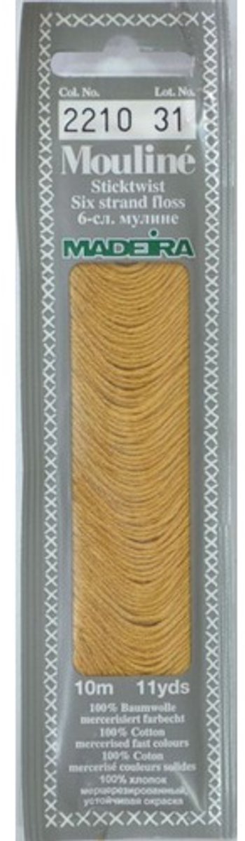 Borduurgaren Madeira Mouline 10 meter 6 draads splijtgaren - bruin beige (2210)