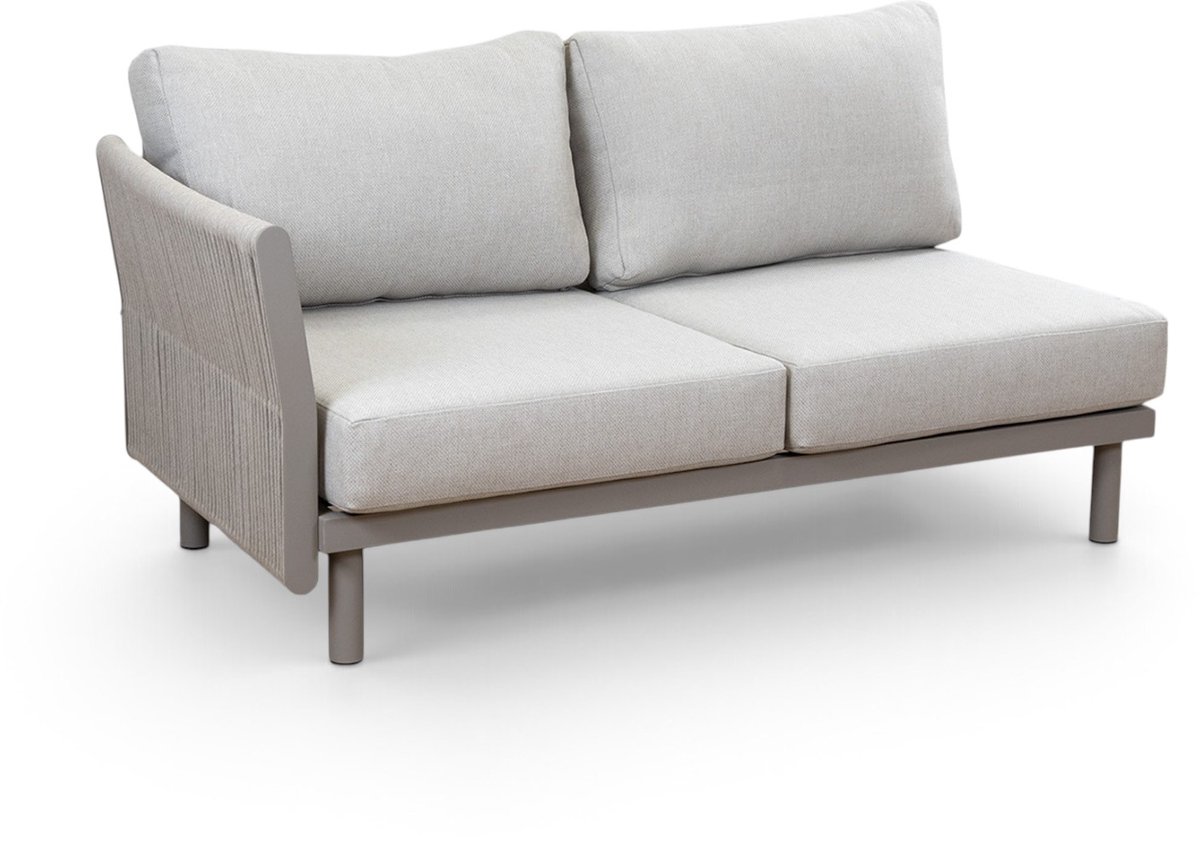 Bankdeel Rechts Cavallino | Beige/Camel | Aluminium & Rope