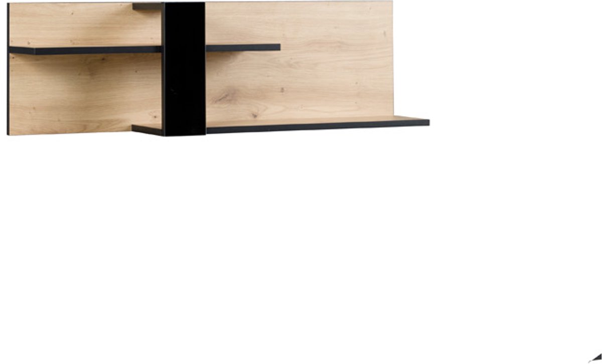 AZ-Home AZ Home Wandplank FLIX 8 100cm Artisan Eiken Zwart 100x30x20cm