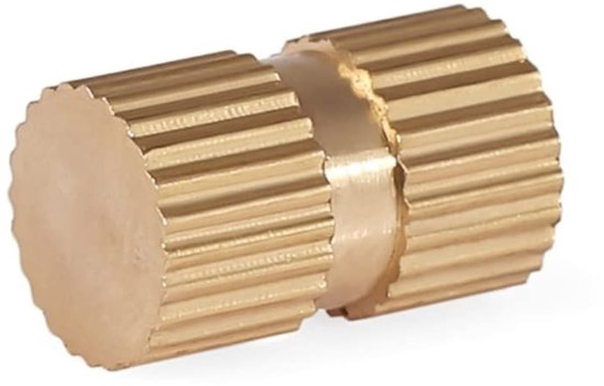 - Gekartelde moeren - Schroefdraadinzetstukken - Sterke grip - M8 x 10 x 20 mm - Bevestigingselementen - Hout en kunststof - 4 stuks