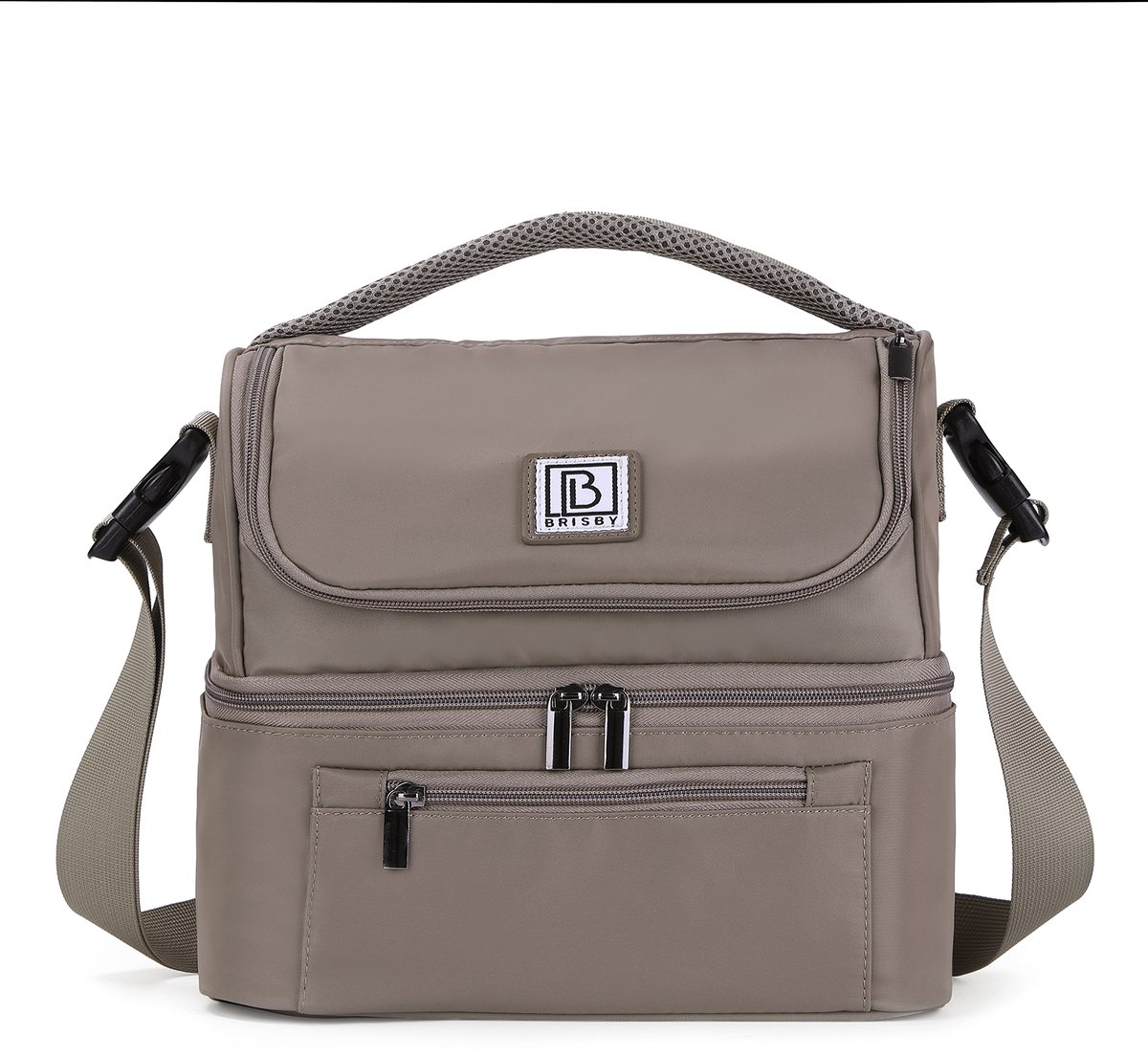 Brisby Kolftas 11 Liter – Koeltas voor Moedermelk & Borstkolf – 2 Geïsoleerde Vakken – Inclusief 2 Koelelementen – Tot 10 Uur Koel - Stone Greige — cadeau in Cadeau-ideeën - foto 3
