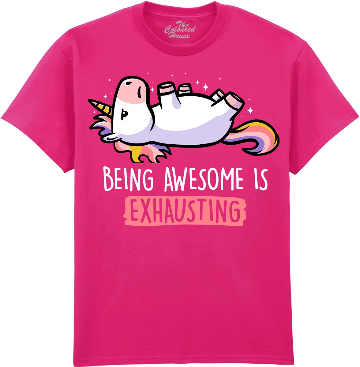 Eenhoorn Being Awesome Is Exhausting The Coloured House T-shirt L