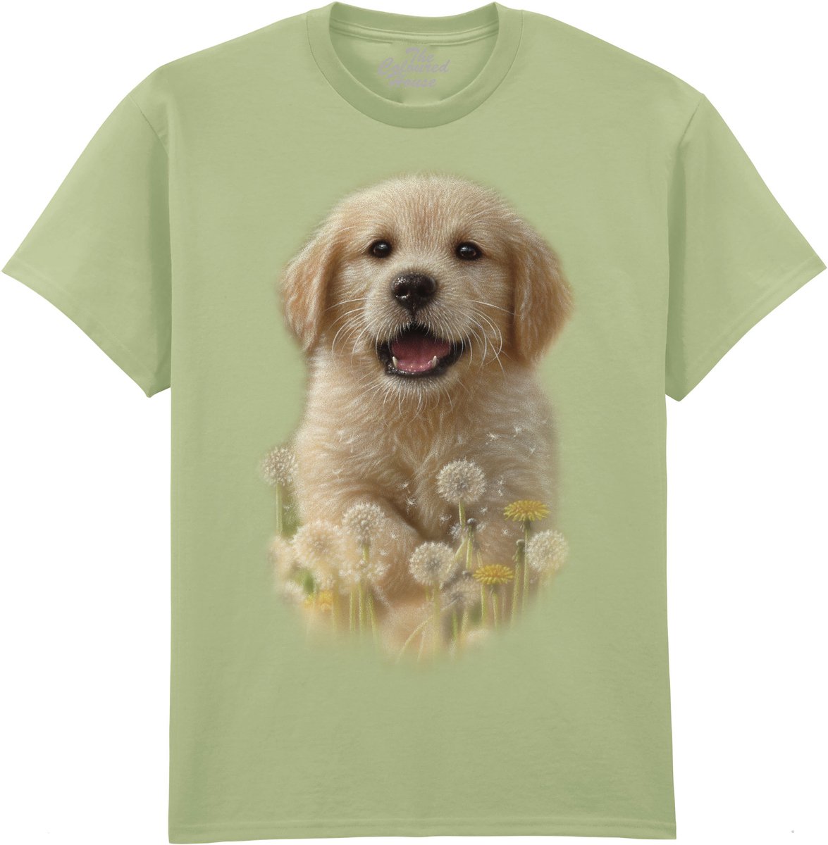 Dandelions - Golden Retriever Pup The Coloured House T-shirt S