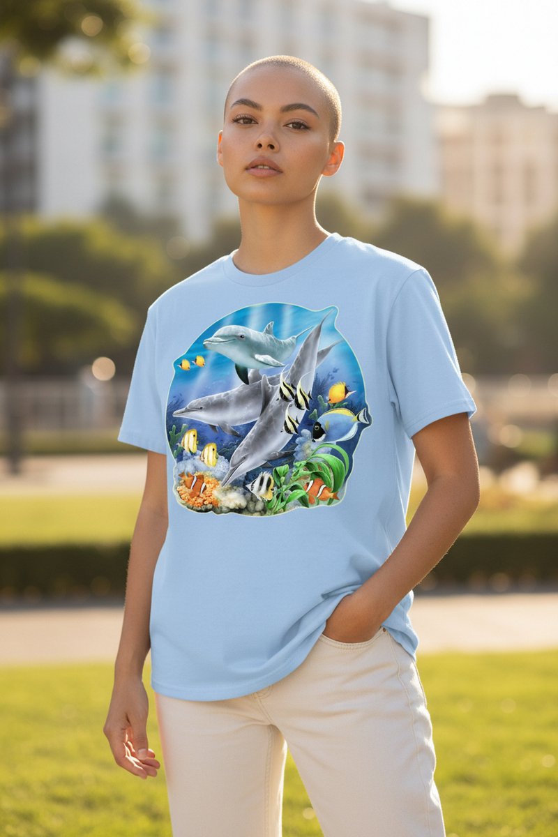 Dolfijnen Dolphins Dive The Coloured House T-shirt XXL