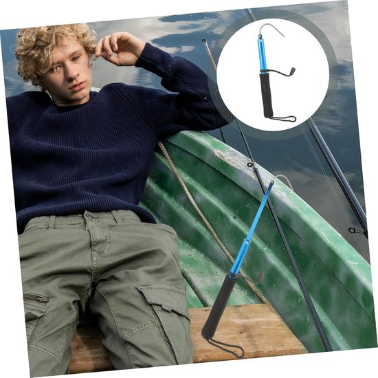 Vishaken - Hengelsport Accessoires - Voor Snoek & Baars - RVS - 28cm-65cm - Perfect voor Wintervissen - Voor de Serieuze Visser - blauw — afbeelding 4