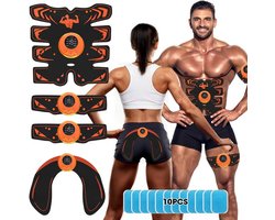 FOSMET Buikspiertrainer - EMS Trainer - Nieuwste Model 2026 - Spieropbouw & Vetverbranding - 8 Modi - 19 Programma’s - Instelbare Intensiteit - Voor Mannen & Vrouwen - Inclusief Armspieren Trainer - Buikspiertrainers Elektrisch - Spierstimulator