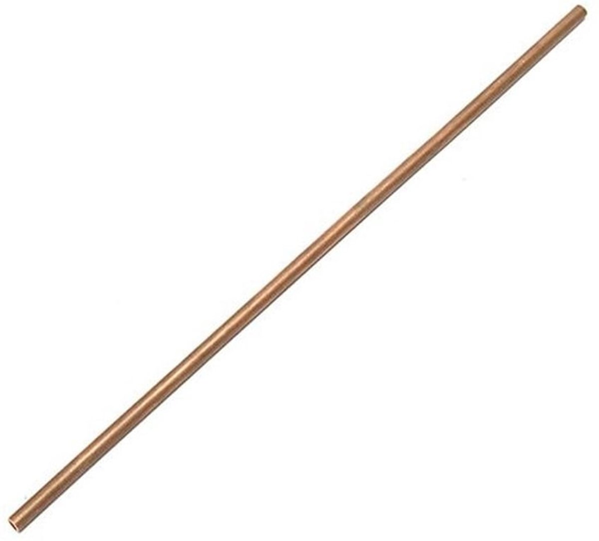 Koperen buis - Hollow copper rod - 300mm lengte - 3mm diameter - Ideaal voor hobby en klussen - Goudkleurig