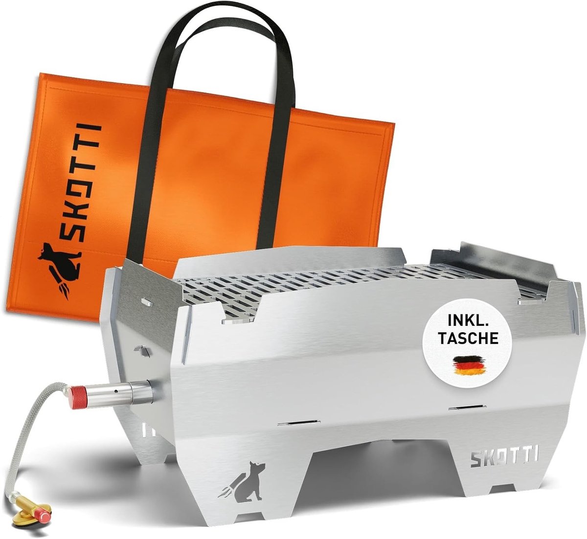 Plancha barbecue - Roestvrij staal - 2.1 - Opvouwbare Gasgrill voor Camping en Balkon