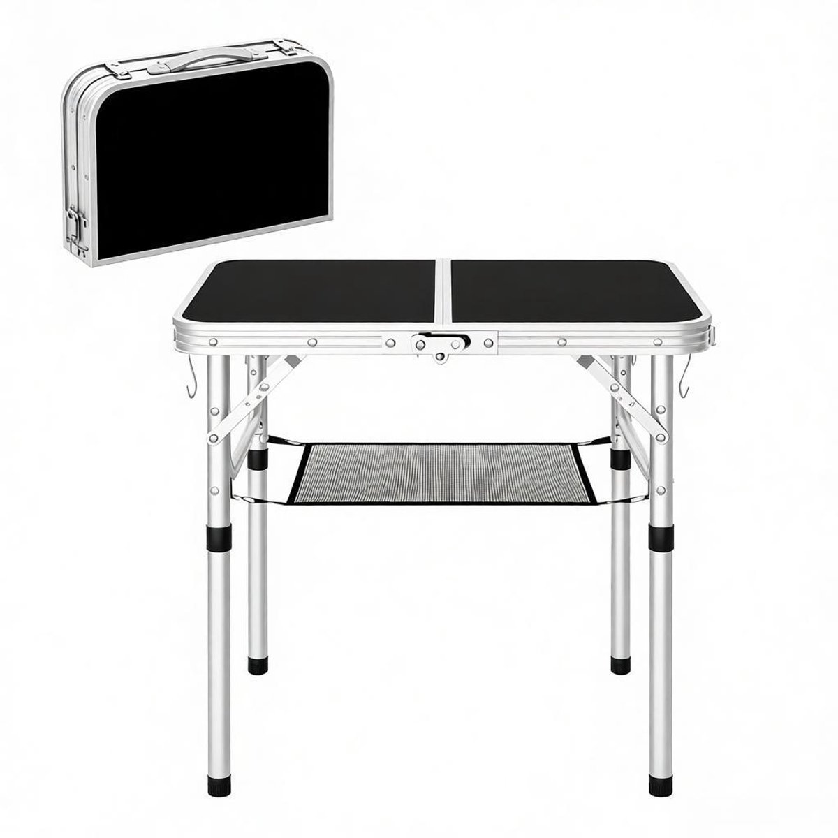 Hoogteverstelbare tafel - opvouwbare campingtafel - MDF bureaublad - aluminium houder