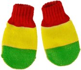 Mitaines tricotées enfants rouge / jaune / vert