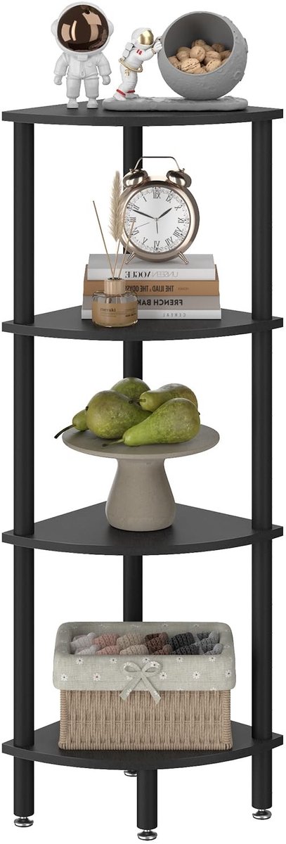 Solidchoice - 4 Laags Hoekplank Stand voor Woonkamer en Keuken