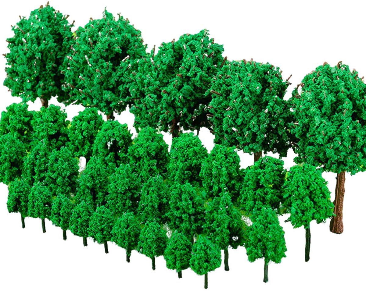 Solidchoice - Set van 50 Miniatuur Bomen voor Modelbouw
