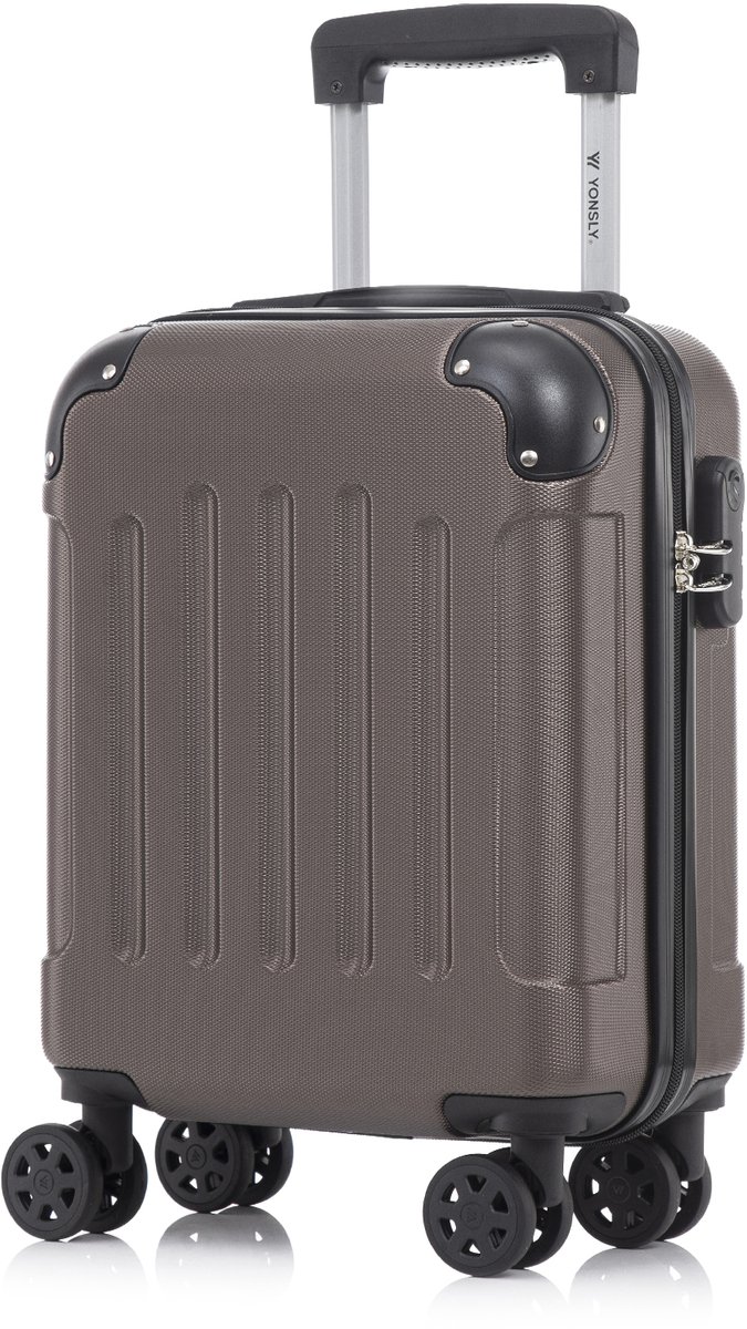 YONSLY Handbagage Koffer - 46x31x20 cm - Reiskoffer 25L - Braun