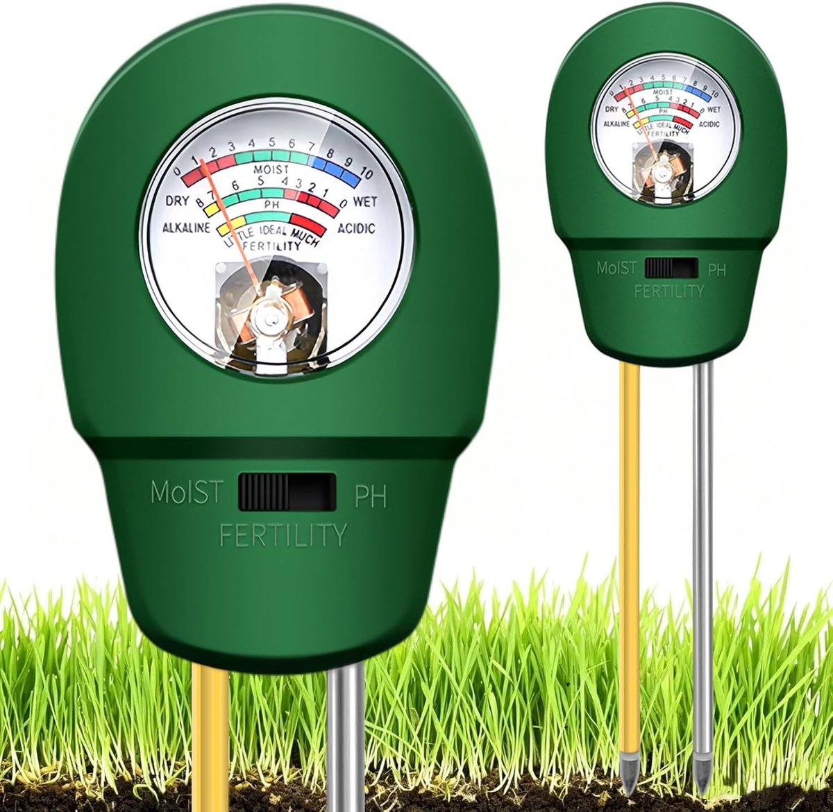 Bodemtester - 2 Stuks - 3-in-1 Bodemmeter - Voor Nauwkeurige Bodemanalyses