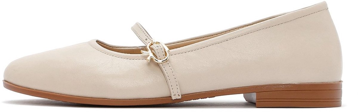 DERIMOD Ballerina Shoes Leather Ballerina Shoes