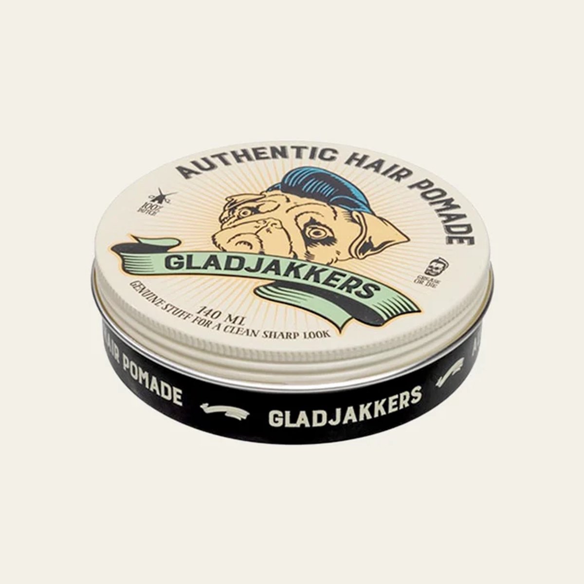 Bol.com Gladjakkers Authentic Hair Pomade - 140ML - Waterbasis - Kuivenbouwer aanbieding