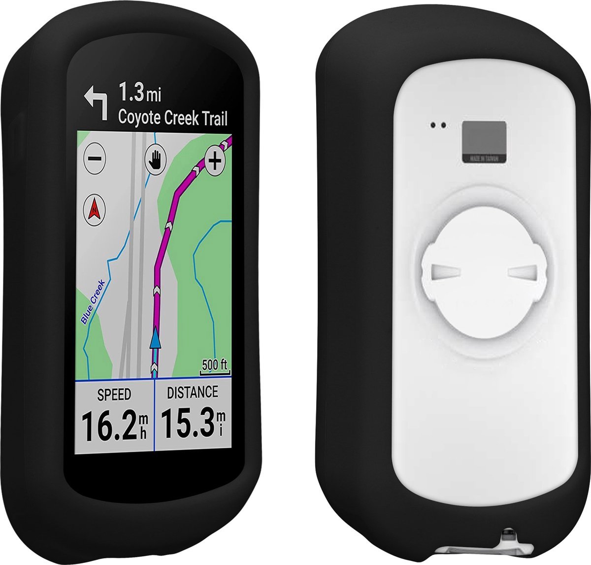 Sogiol® hoes geschikt voor Garmin Edge Explore 2 - Siliconen beschermhoes voor fietsnavigatie - zwart