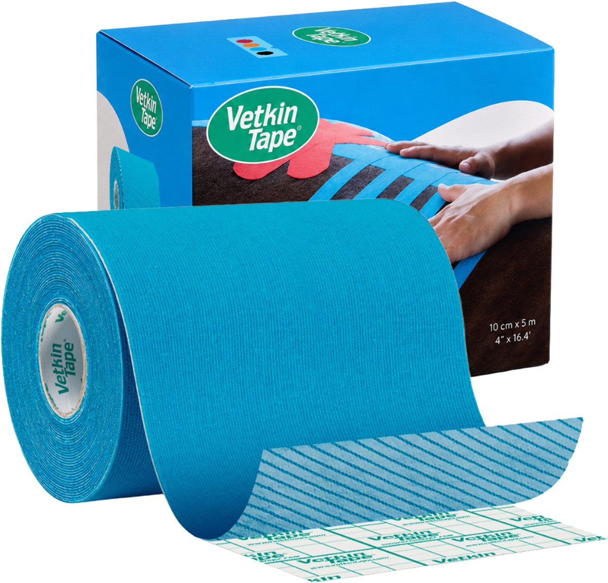 VetkinTape® - Blauw - Kinesiotape - Voor paarden en andere dieren - 10cm x 5m