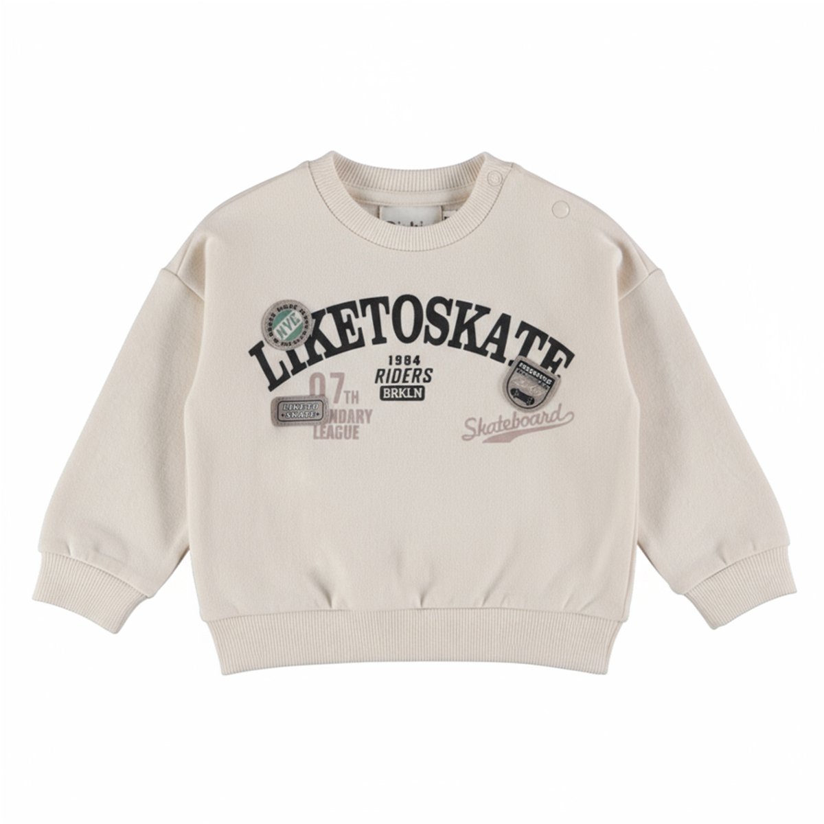 Dirkje Jongens Loose Fit Trui - Whisper White