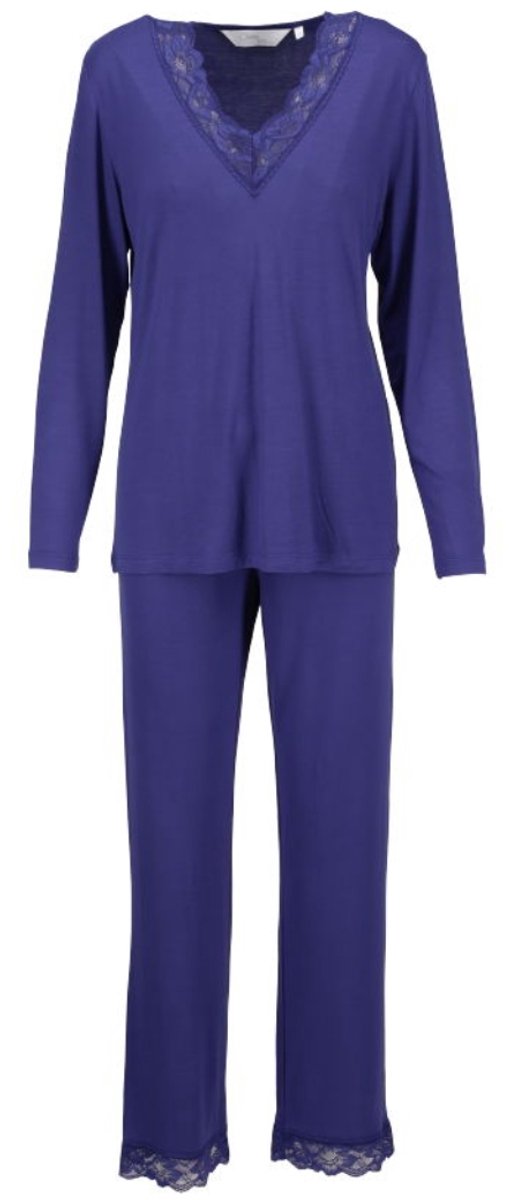 Ringella Katoenen dames pyjama royalblauw Ringella - Blauw - Maat - 40