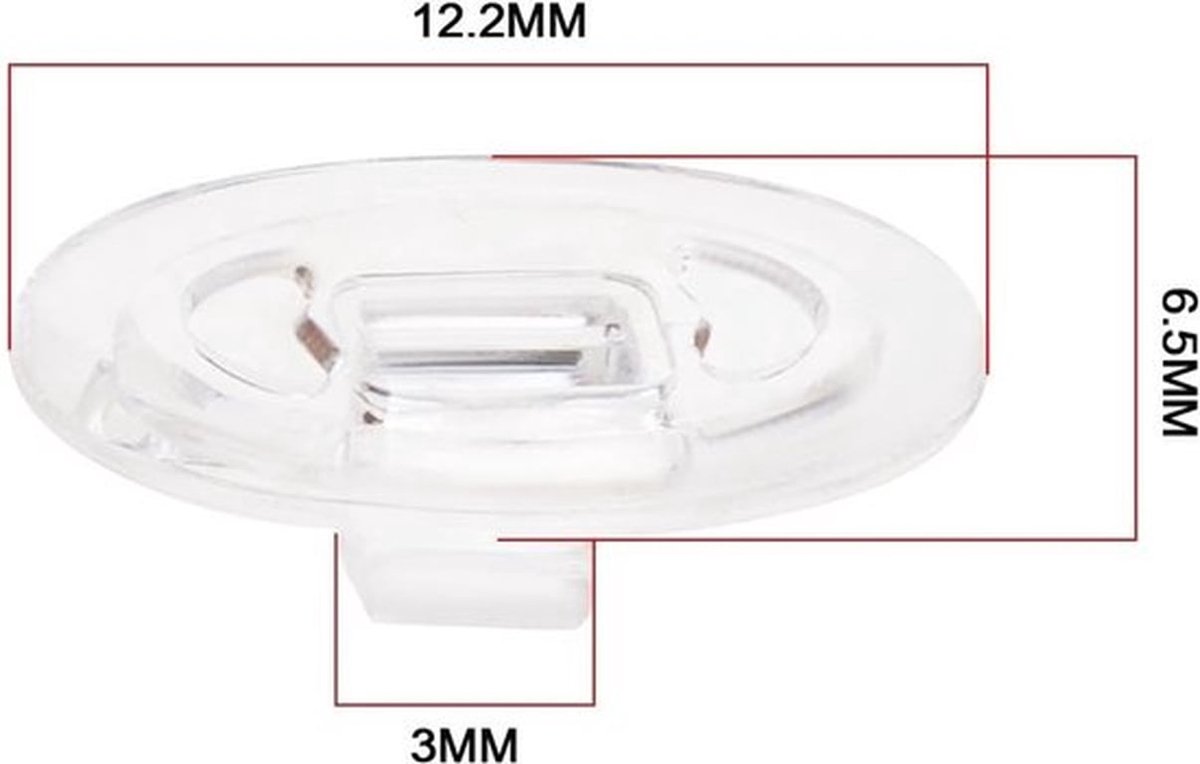 Neusstuk Vervangingspads - 20 Stuks - Transparant Siliconen - Antislip - Lichtgewicht - Compatibel met Ejector OO4142 - Neuskussens