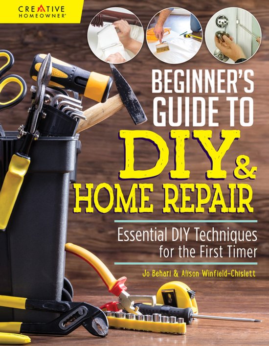 Beginnersgids voor doe-het-zelf en woningreparatie, met doe-het-zelfgereedschap op de voorgrond.