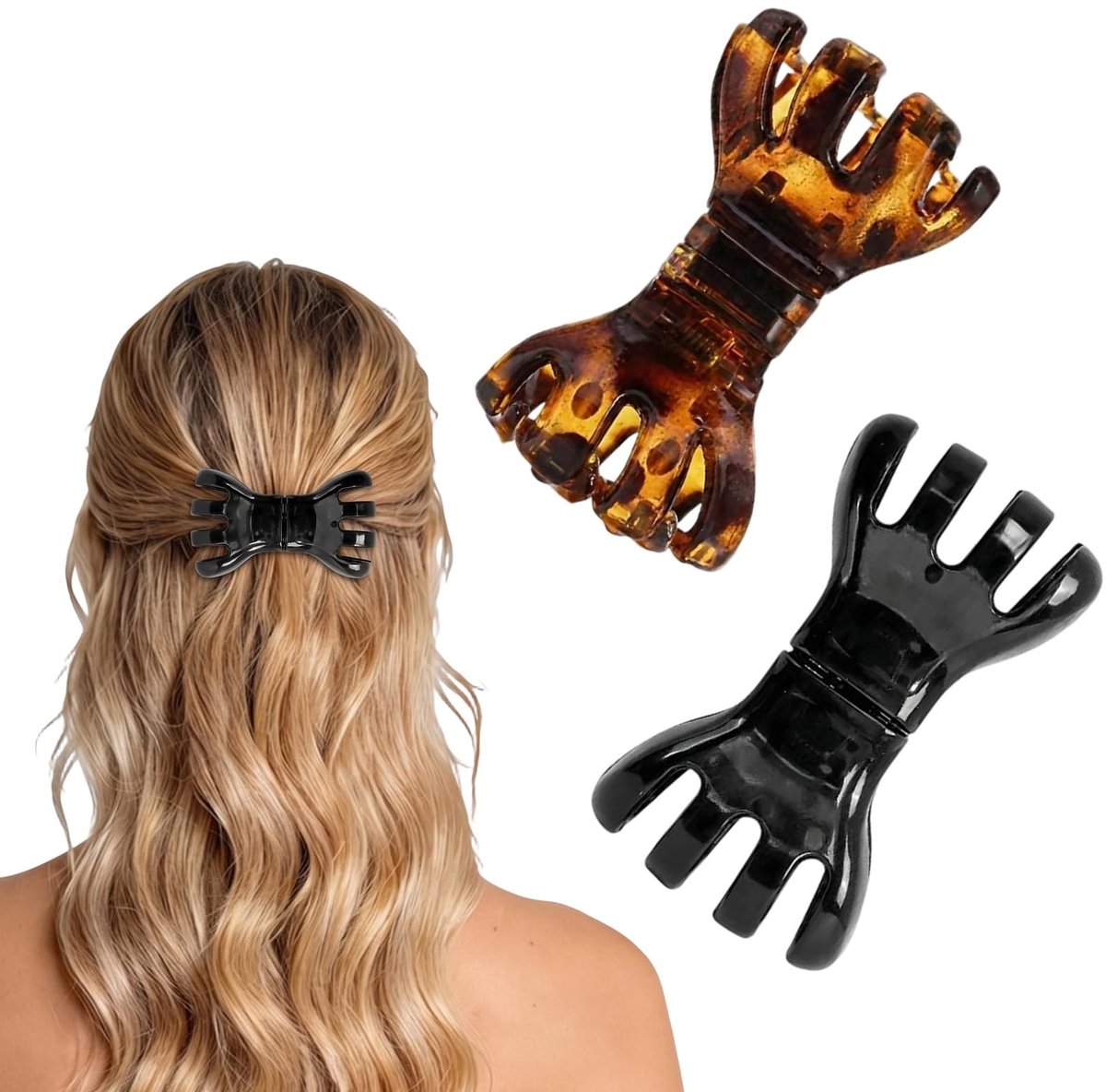 Solidchoice - Set van 2 Antislip Magnetische Haarspelden voor Dames