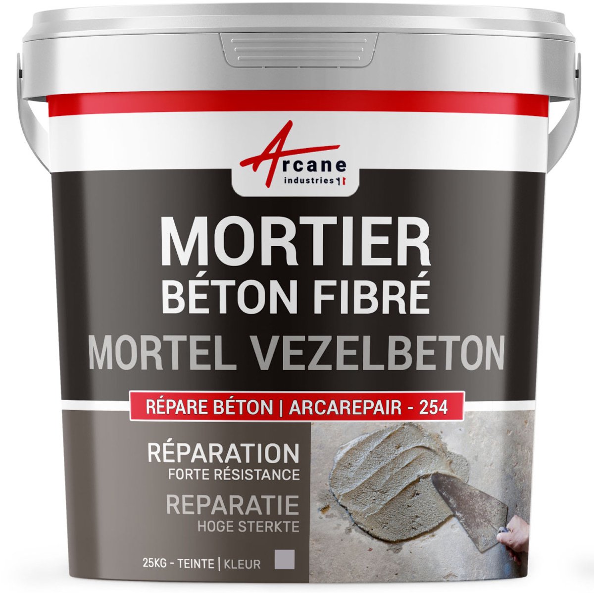 Vezelversterkte herstelmortier beschadigd beton vullen gaten: ARCAREPAIR - 254