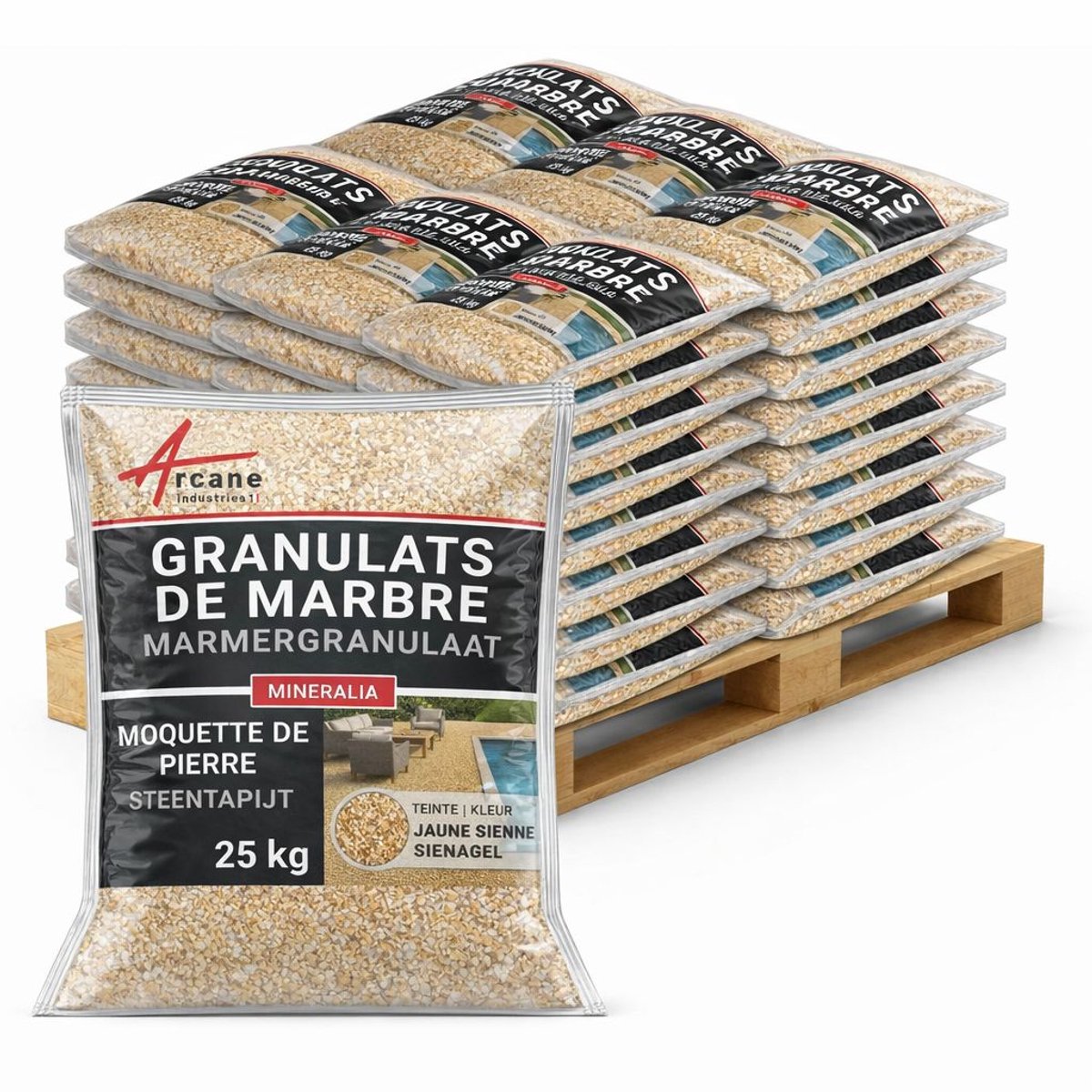 Granulaten voor Steentapijt - Decoratief Gekalibreerd Marmer - Hoge Sterkte & Drainerend : MINERALIA