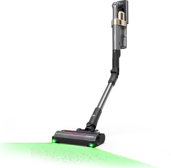 Tineco PURE ONE A90S – Draadloze steelstofzuiger - 270AW zuigkracht - 3DSense Master Brush - tot 105 min accu - 150 graden groen LED licht - Steelstofzuiger – 200AW – 60 minuten accu – LED‑verlichting - Snoerloze Stofzuiger - Zakloos - Zwart