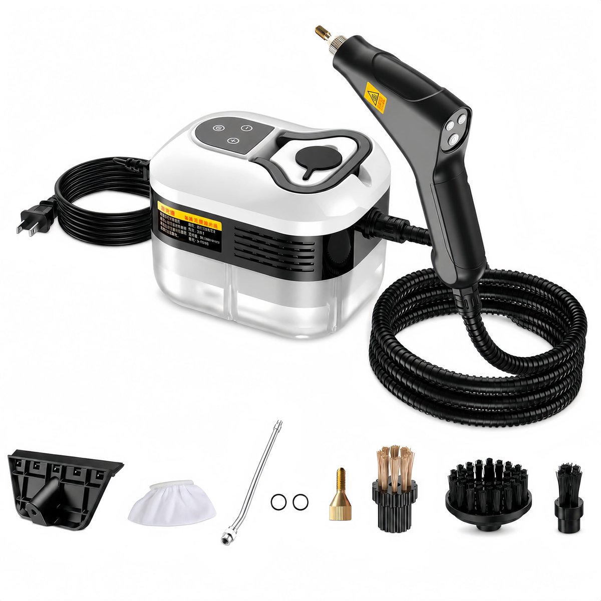 Handstoomreiniger 1500W - Voor Keuken, Badkamer & Auto - Draagbaar met Handgreepbediening - Wit