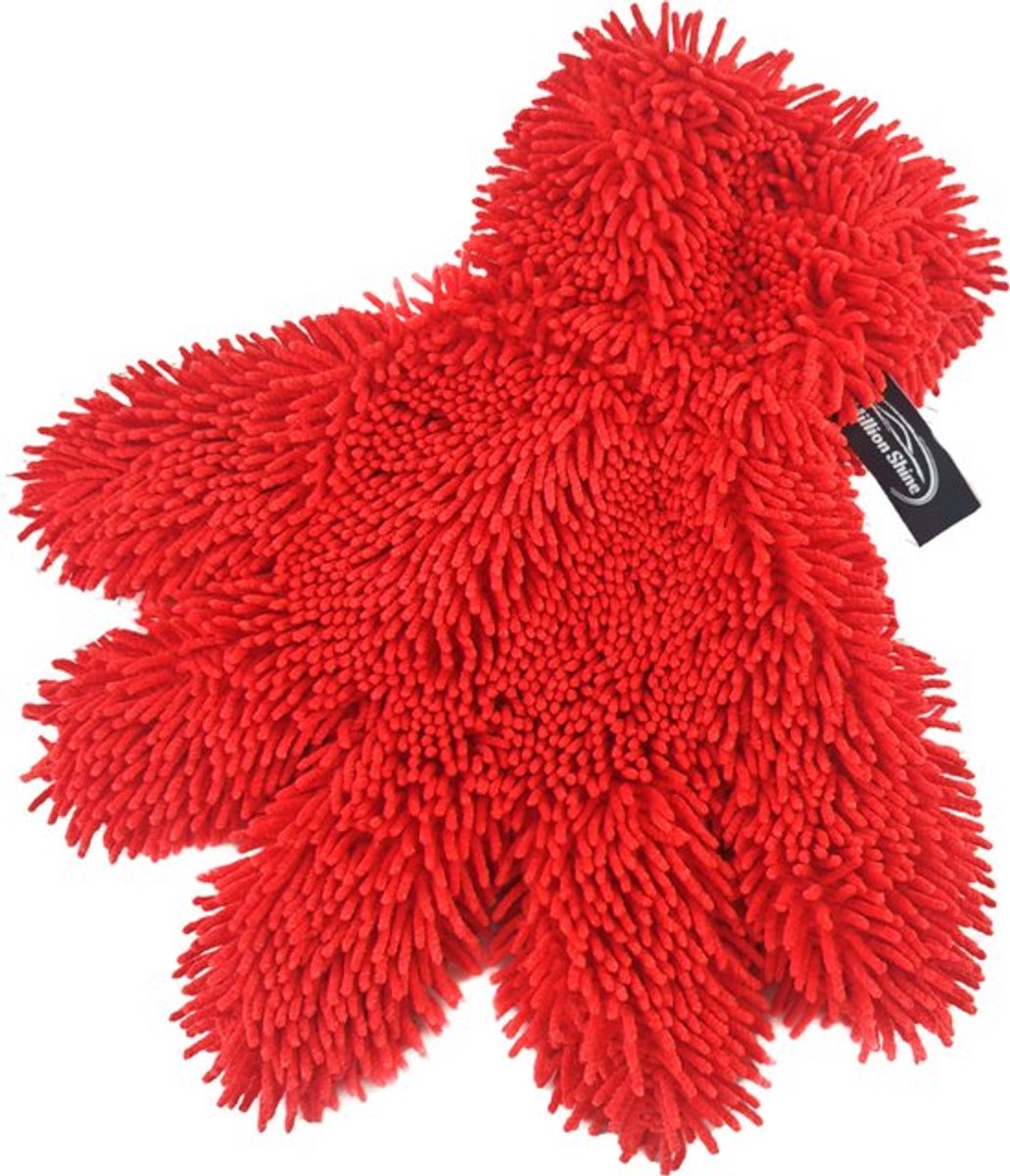 Washandschoen - Wash Glove - Red - Detailing - 25x29cm