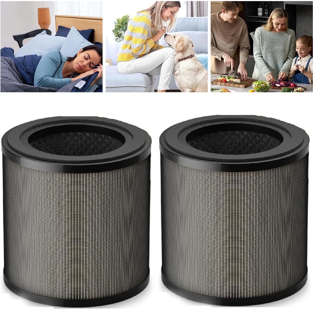 2 Vervangingsfilter Compatibel Met Philips Luchtreiniger - Vervangend HEPA-Filter - Geschikt Voor Philips AC0950/10 En AC0951/13