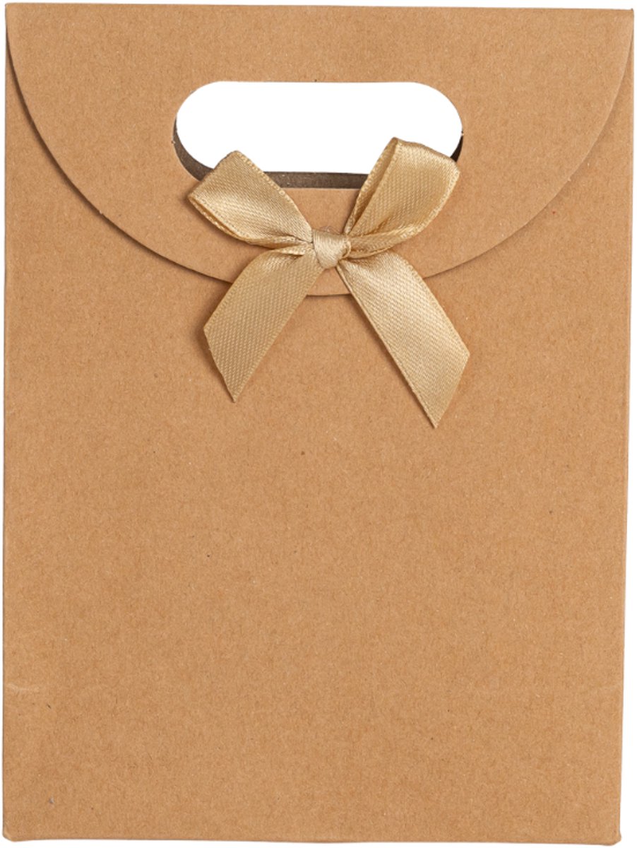 24x Luxe Papieren Draagtassen met Uitgesneden Handvat – Rood – 12x16x6cm – Cadeautas & Verpakkingstas