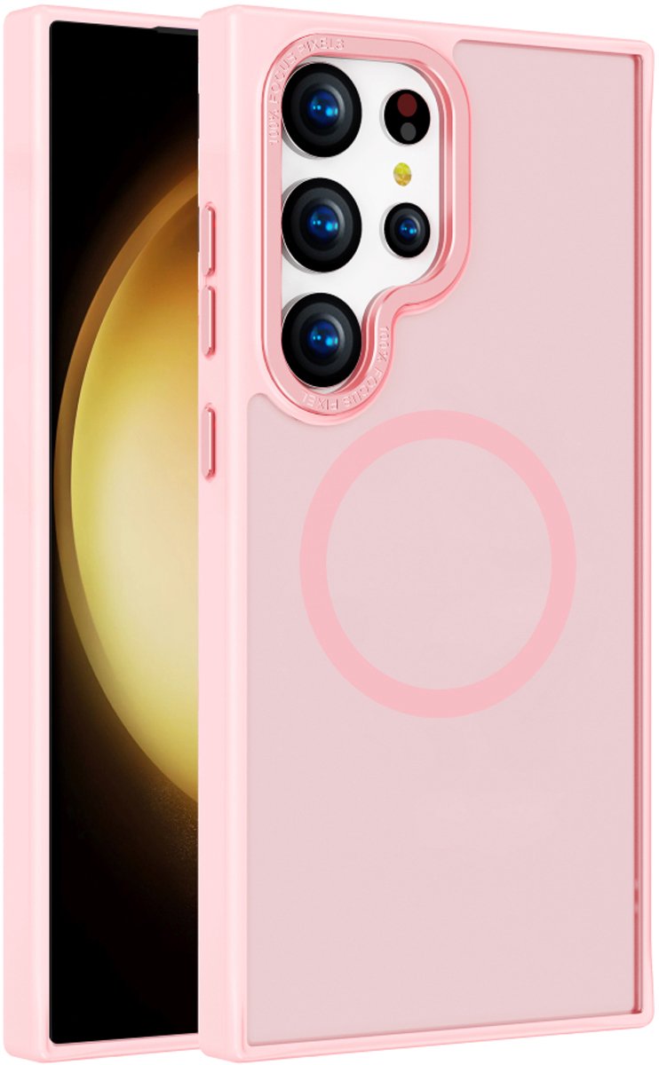 Multimedia & Accessoires TPU Back Cover Case Hoesje Met MagSafe geschikt voor Samsung Galaxy S26 – Roze – Zachte Plastic - Siliconen – Harde Plastic – Soft Case – Flexibel