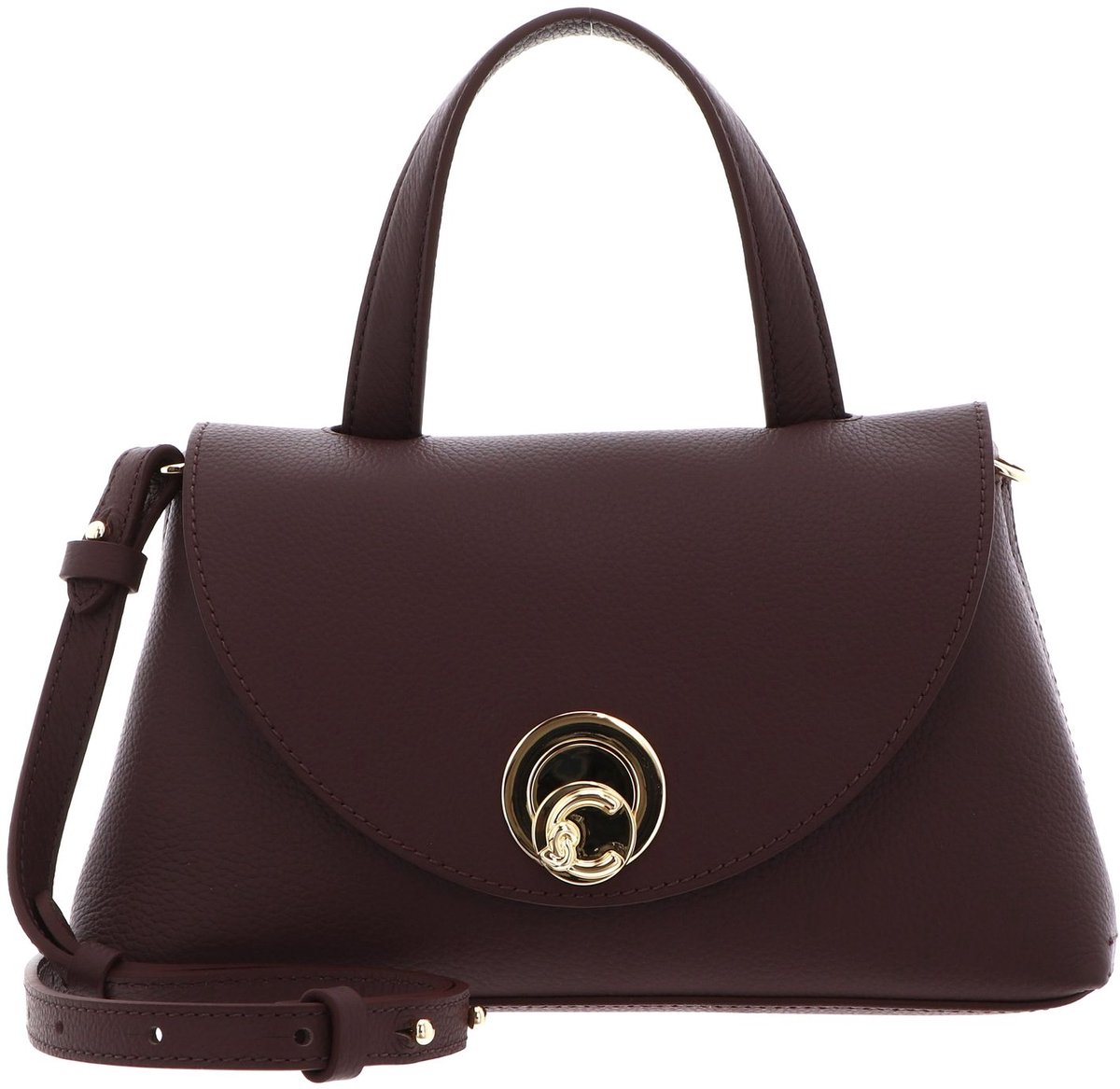 COCCINELLE Leren schoudertas Nikla Handbag Double Grainy Leather Berry / Wint. Rose donkerpaars
