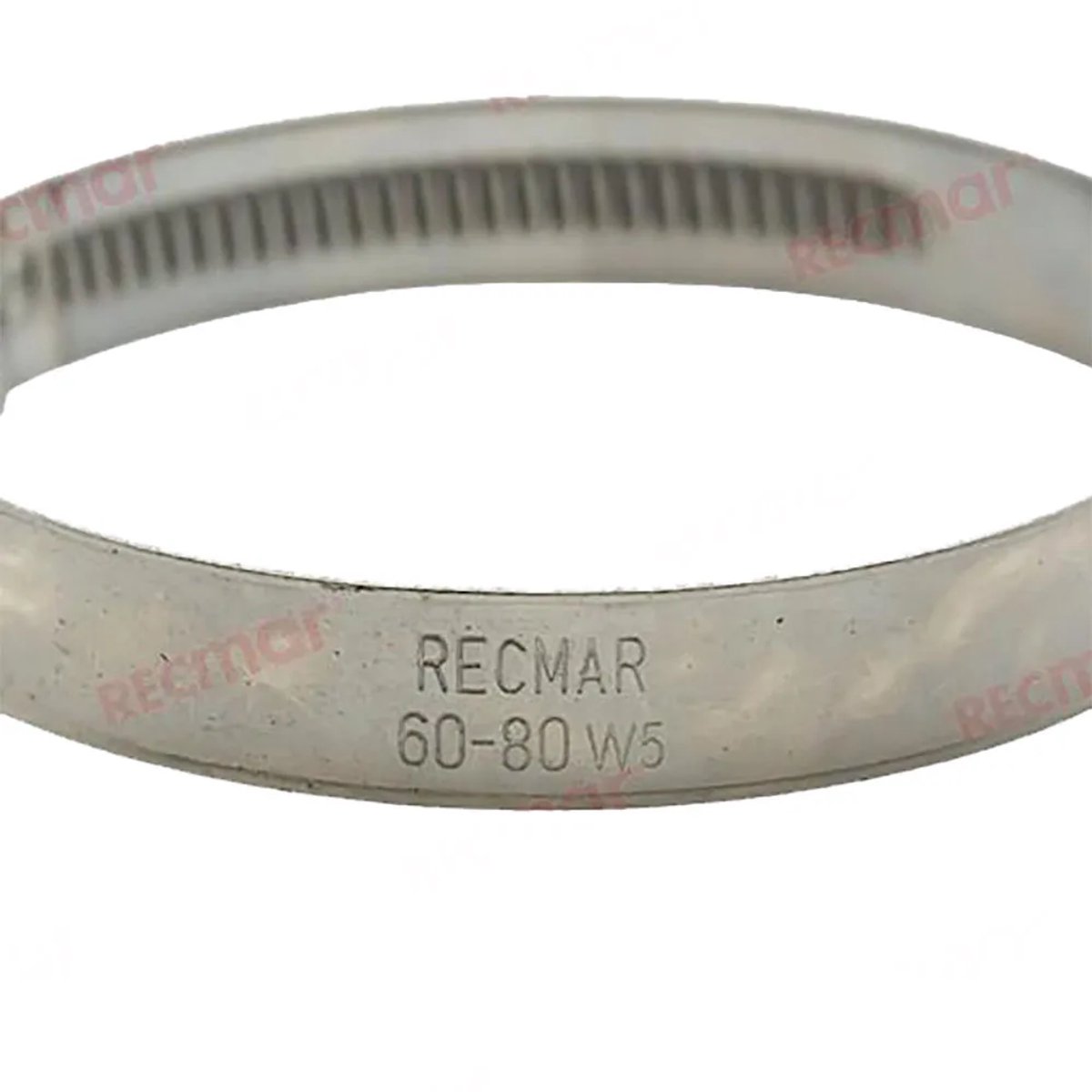 Recmar W5 38317 Roestvrij Staal Klem 25 Eenheden Zilver 60-80 mm