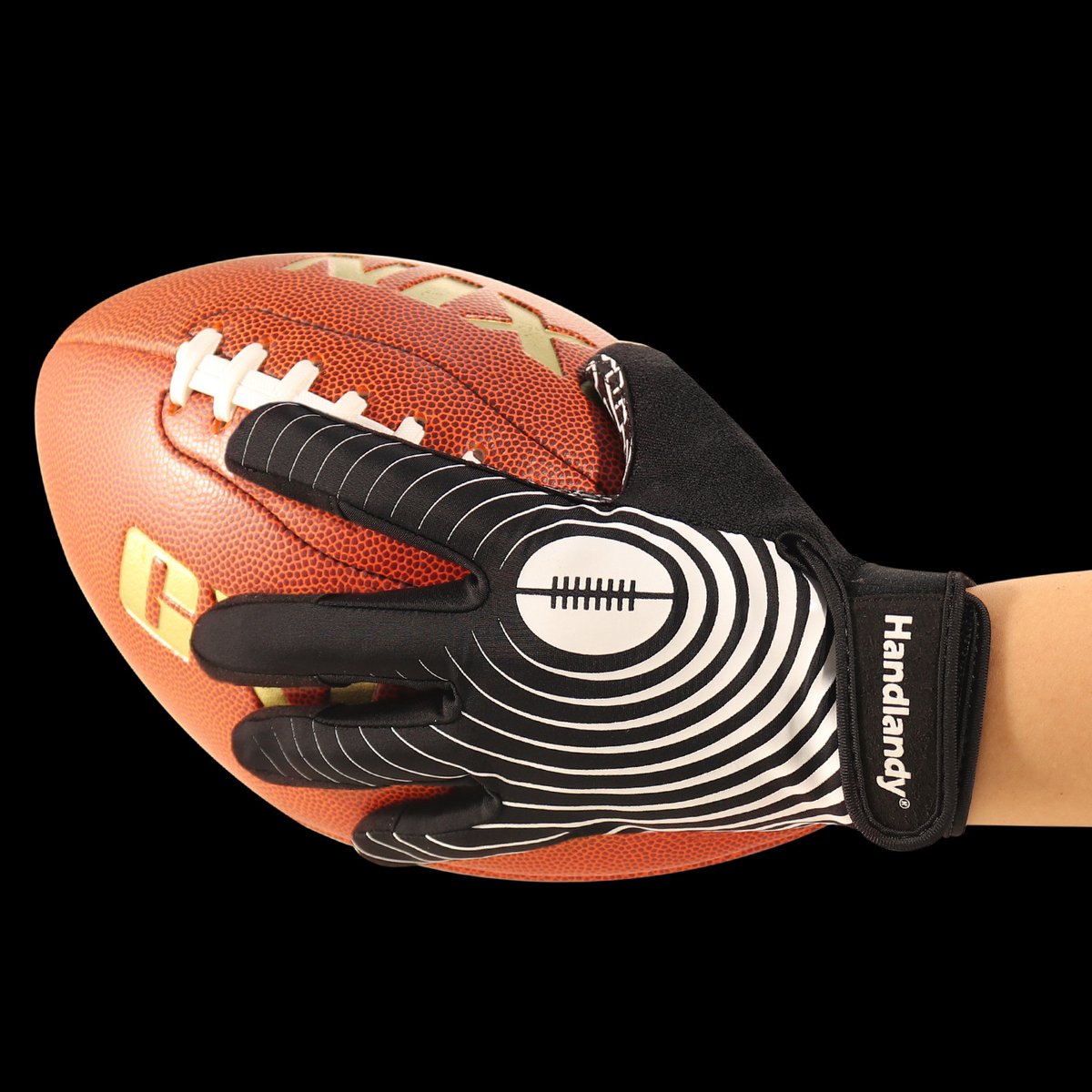 1 paar Voetbalhandschoenen– Sporthandschoenen – Plakkende Receiver- Maat M- handschoenen – Supergrip – Voor jongens, meisjes en tieners – Zwart & Wit