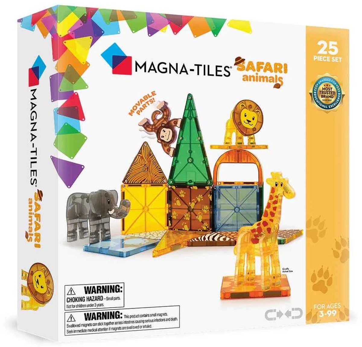 Magna-Tiles | Safari Animals 25 Stuks Set — afbeelding 3